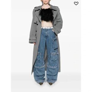 The Attico Fern wide-leg cargo jeans